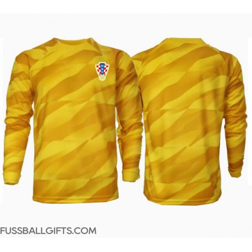 Kroatien Torwart Fußballbekleidung Heimtrikot EM 2024 Langarm